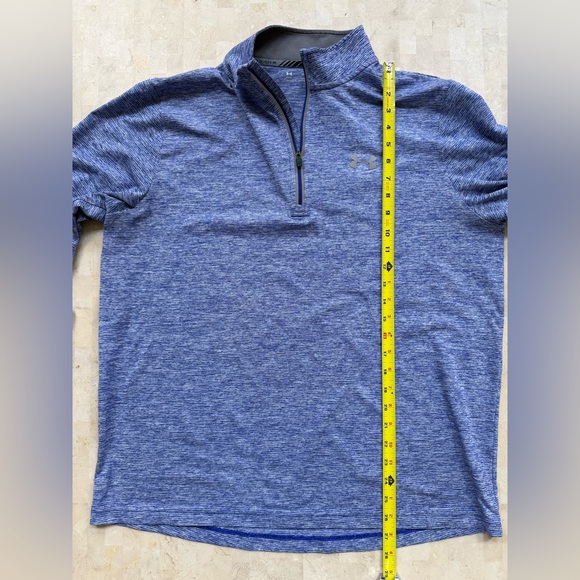 Under Armour HeatGear Threadborne 1/4 Zip Blue Pullover Running Shirt Men’s XL - Picture 5 of 6